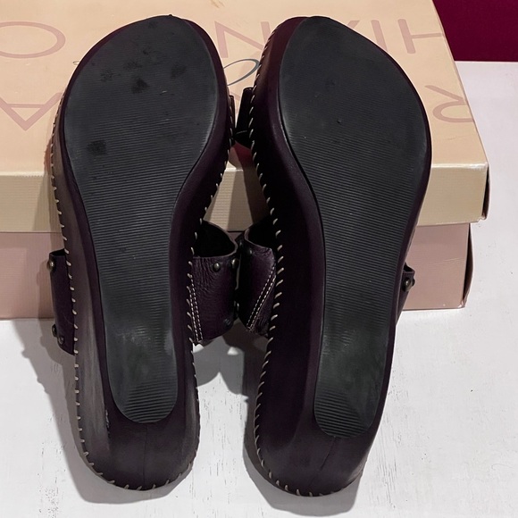 Arturo Chiang Dark Brown Studded Sandals - Picture 7 of 8